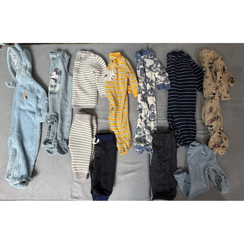 Baby Boy 3-6 Months Outfits Clothes Pants Lot Of 11 Mixed Brands Seasons Sleeper